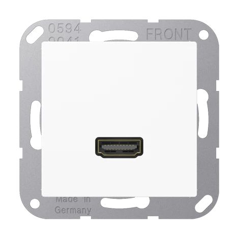 Jung HDMI, termoplástico, serie AS/A, blanco alpino MA A 1112 WW