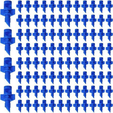 100 Pièces Micro Buse D'arrosage de Jardin, 90 Degrés Micro Jardin Pelouse Eau Brumisateur Buse, Mini Jardin D'irrigation Buse de Pulvérisation Arroseur Système D'irrigation,1.22.1cm(bleu (1/5)