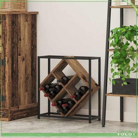Étagère à vin - Bois ancien - 51 x 18 x 52,5 cm - Bois d'ingénierie - Design moderne et élégant (1/5)