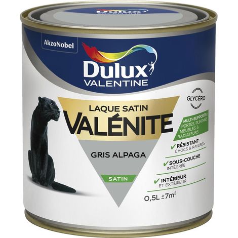 Peinture Laque Valénite Satin Gris Alpaga 0,5 L - Dulux Valentine