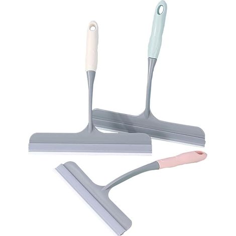 Lot de 3 grattoirs en silicone pour nettoyage domestique, sans traces. (1/5)