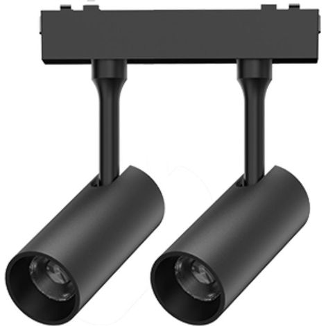 Foco Doble LED 14W  Orientable 360º para Carril Magnético – Cambio de Tono