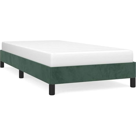 Maison Exclusive - Giroletto senza Materasso Verde Scuro 90x200 cm in Velluto (1/5)