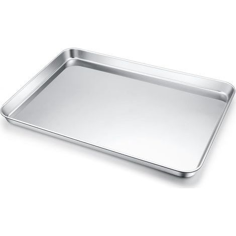 Plateau rectangulaire en acier inoxydable 304 pour la cuisson du riz et du pain, 40 x 60 cm (1/5)