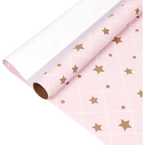 Papier d'emballage - Rouleau 3 m - 80 g/m² - Pour Cadeaux Fêtes Mariages Anniversaires - 1 Pièce (1/3)
