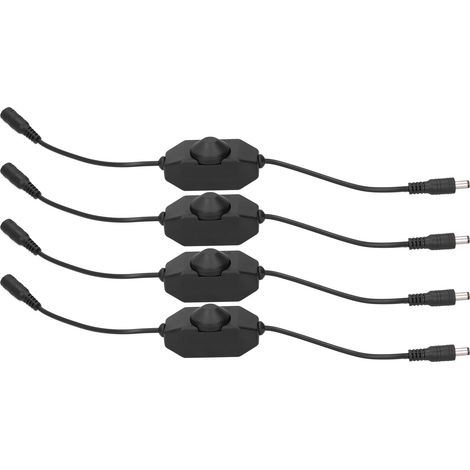 Lot de 4 variateurs de luminosité LED 12 V avec bouton de réglage progressif, accessoires noirs (1/5)