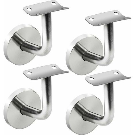 4 fixations murales inox pour rampe d'escalier avec cache (1/5)