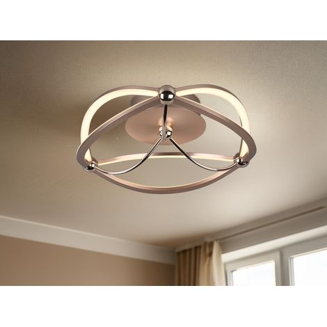 Designer LED Deckenleuchte CHARIVARI Messing matt, Ø 41cm (1/5)