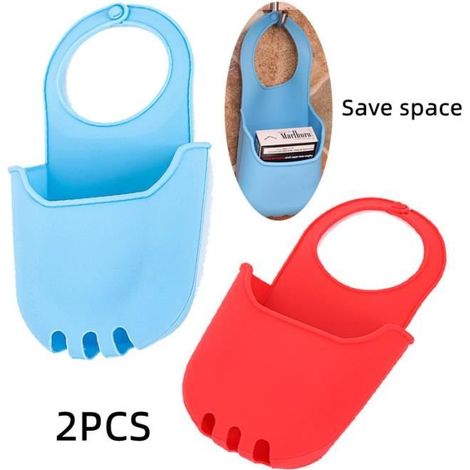 Porte-éponge en silicone - MARQUE - Panier suspendu - Drainage rapide - Multi-usage - Économie d'espace (1/4)