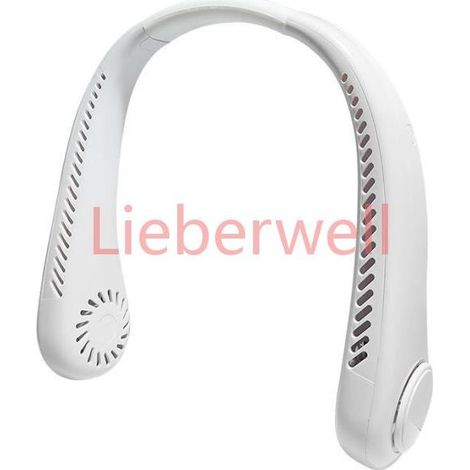 3 Speeds, LIEBERWELL Bladeless Hanging Neck Fan, White USB Rechargeable with Fast Charging and Quiet Operation