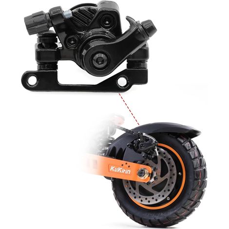 Étrier de Frein à Disque Compatible avec G2 Max / G2 Pro Trottinette Électrique,Étrier de Frein à Disque Mécanique en Alliage d'Aluminium avec Plaquettes de Frein, Accessoires (1/5)