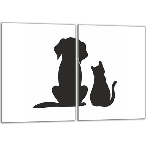 Glasschutzplatte für den Herd 2x40x52 Tiere (1/5)