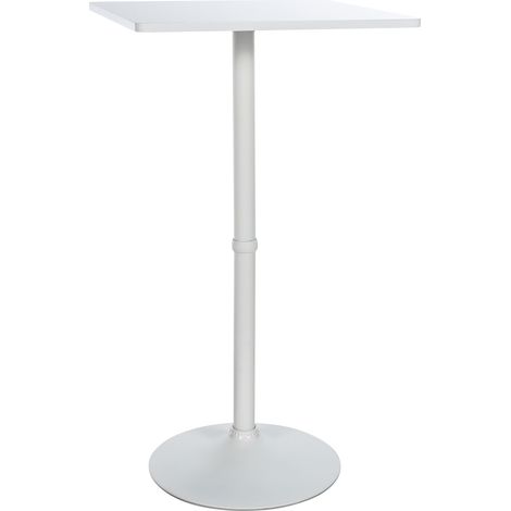 CLP – Table haute carrée 60x60 cm – Hauteur 108 cm – Plateau en bois robuste – Piétement en aluminium – Pour cuisines et bistrots