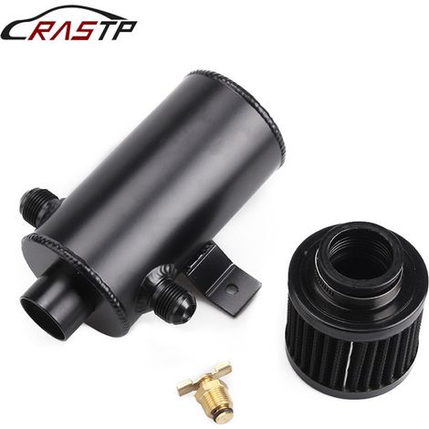 Premium Automotive Modification Parts - Oil Vent Can with Air Filter, 0.75L, AN10 Connector (1/4)