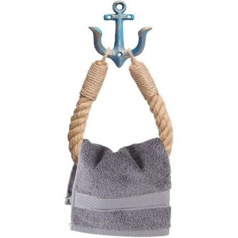 Vintage Toilet Paper Holder - Industrial Rope - for Bathroom Metal Anchor Pattern, Bathroom Paper Holder (1/5)