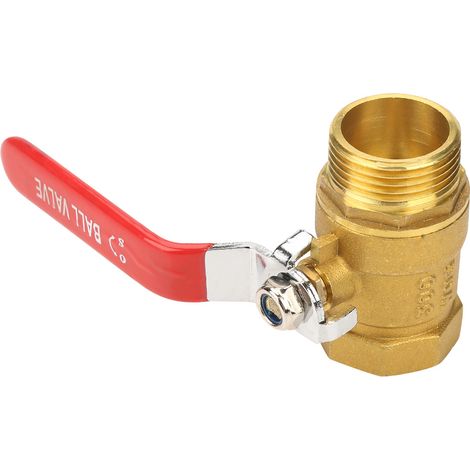 Kugelhahn aus Messing mit Niveauhebel, 1" BSP DN25 Außen- und Innengewinde (1/5)