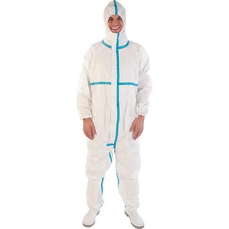 Combinaison Mikro Plus , blanc, taille XXL, 1 pièce (1/5)