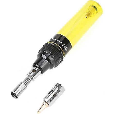 Fer à souder à gaz butane, chalumeau, pistolet à souder, outil de soudage 1300 (jaune) (1/5)
