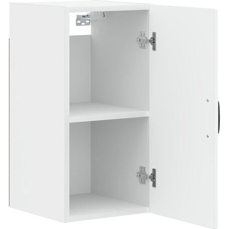 Meuble de Rangement Suspendu pour Salle de Bain, Armoire Murale Blanche avec Étagères, 30 x 31 x 59 cm (1/5)
