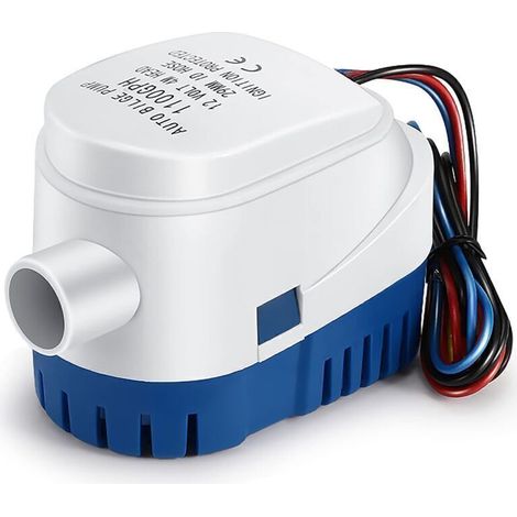 Pompe di sentina, 12V 1100 GPH, pompa di sentina automatica, silenziosa, per liquidi, ideale per imbarcazioni, laghetti, piscine, ecc. (1/4)