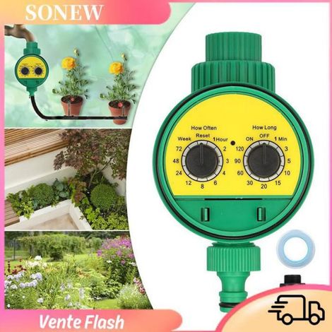 Sonew Arrosage du jardin Contrôleur d'irrigation automatique, livraison directe, robinet à bille pour piscine moteur Vert et jaune (1/5)
