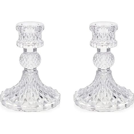 Lot de 2 bougeoirs en Verre pour Bougies Chauffe-Plat (1/5)