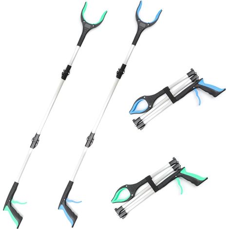 Lot de 2 pinces de ramassage 109 cm tête rotative (1/5)