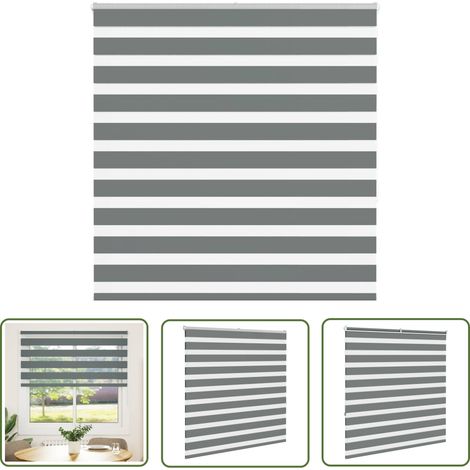 vidaXL Zebrarollo Dunkelgrau 140x150 cm Stoffbreite 135,9 cm Polyester (1/5)