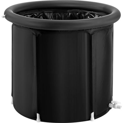 Mophorn Eisbadewanne, 90 cm Kaltwassertherapie-Tauchbecken für Sportler, tragbare aufblasbare 370-l-Faltwanne mit Abdeckung, Outdoor-Erholungs-Eisfass für Erwachsene