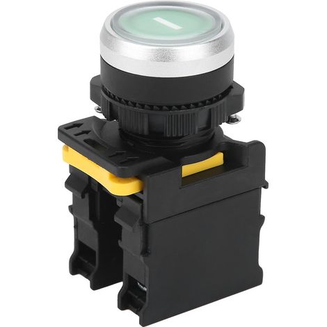 Interrupteur à bouton-poussoir de démarrage étanche pour équipements électriques, 220 V CA, 10 A, vert (1/5)