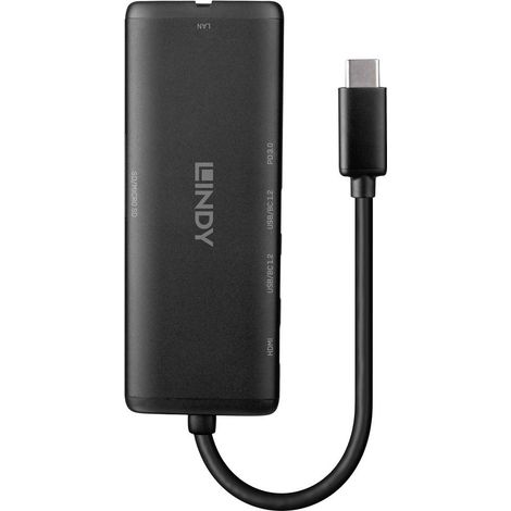 Lindy 43358 station d'accueil Avec fil USB 3.2 Gen 1 (3.1 Gen 1) Type-C Noir (1/4)