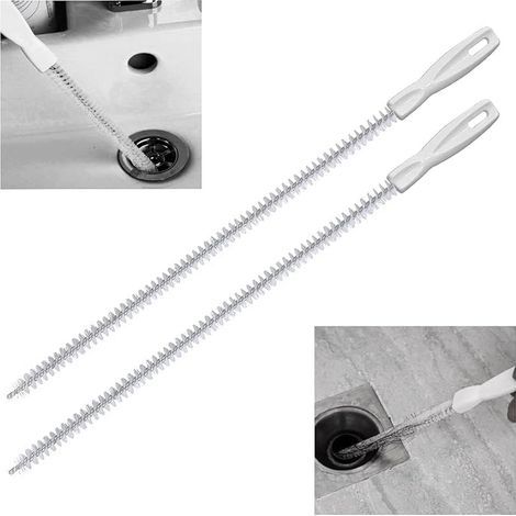 2 Pièces Brosse de Débouchage de Canalisation, 45cm Brosse Nettoyant Canalisation, Brosse de Nettoyage de Drain D'égout, Outils de Nettoyage pour Débouche Canalisation, pour Salle de Bain et Cuisine (1/5)