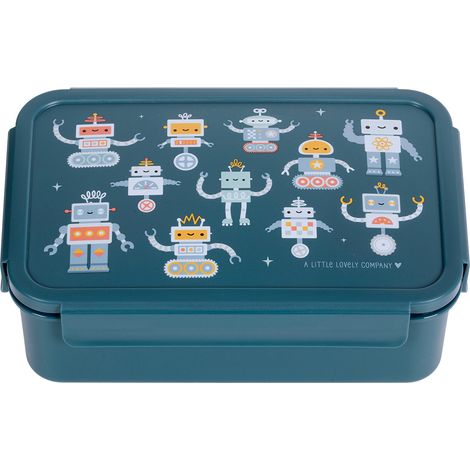 A little lovely company - Bento lunch box - Robots - 22 x 7 x 14.5 cm