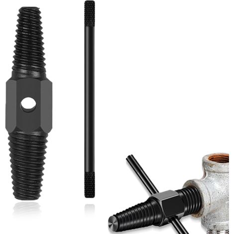 Extractor de tornillos de doble cabezal para tuberías de agua, tornillos dañados, ranuras rotas, herramienta para extraer válvulas, grifos y cabezas de pernos rotos (2 unidades)