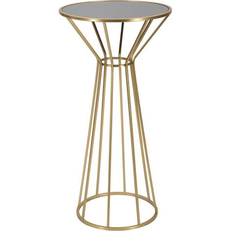 Table d'Appoint en Métal "Simple" 100cm Or