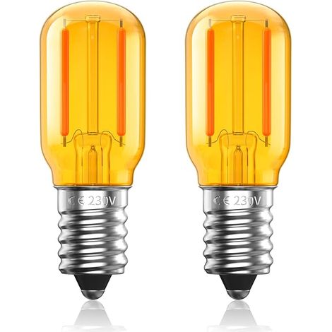 Vintage LED Light Bulb E14 Warm White T22 Small Screw Cap LED Light Bulb Colour E14 LED Filament Bulb Pack of (φ21.8 x 57.8 mm) (1/3)