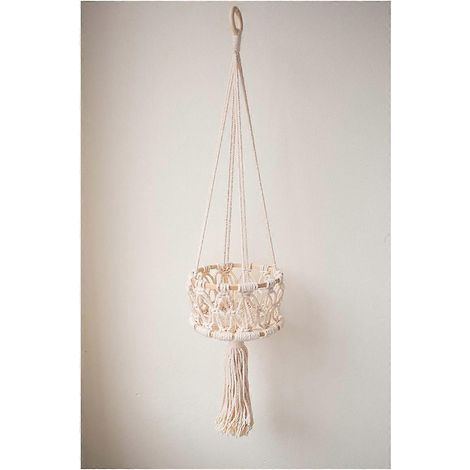 Hängekorb mit Quasten, Boho-Stil, Wohnaccessoires B--