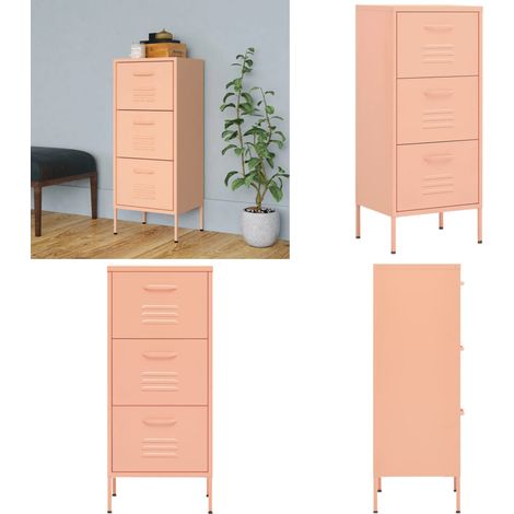 Lagerschrank Rosa 42,5x35x101,5 cm Stahl - Lagerschrank - Stauraum - Rosa - Metallschrank - Wohnzimmermöbel - Home & Living (1/5)