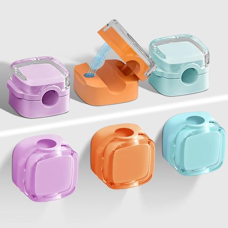 Clips para cables, 6 unidades, organizador magnético de cables con adhesivo, organizador de cables de colores para escritorio, soporte para cables de montaje en pared. (1/4)