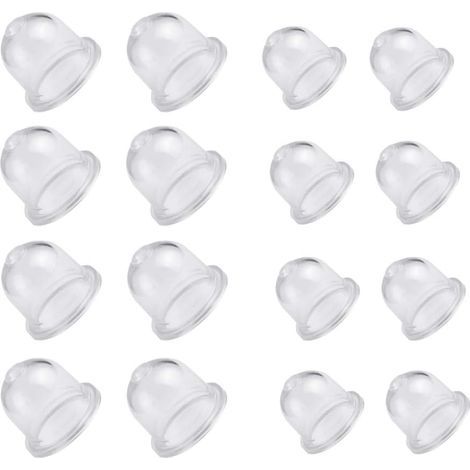 16 x Priming Pump Pear Priming Diesel Fuel Primer Bulb Carburetor Oil Cup Transparent Primer Bulb Strimmer for Petrol Lawnmowers 18.5/22 mm (1/4)