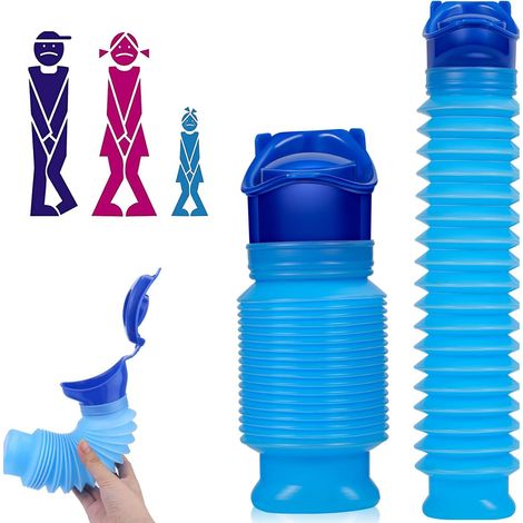 2 Pack 750ml Emergency Portable Urinal Urinal for Men Portable Mobile Urine Bottle for Camping Hiking (1/5)