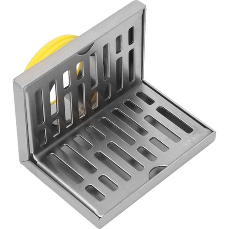 1 desagüe de suelo en forma de L, acero inoxidable 304, salida lateral, para baño y cocina. (1/5)
