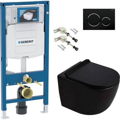 Duofix WC-Set Vorwandelement + Wand-WC spülrandlos Ceramia PixL mit SoftClose-Sitz + Platte (GEDCEPXBMT04-IN)