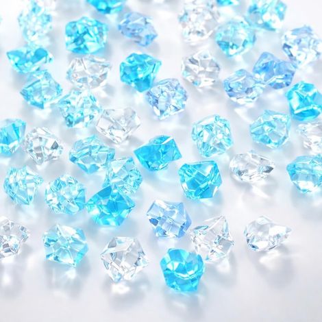 280 glaçons artificiels, accessoires décoratifs polyvalents pour remplir des vases, décorer des tables et créer des boîtes sensorielles. Leur design transparent met en valeur… (1/5)