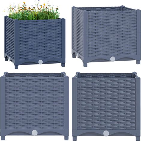 Hochbeet 40x40x38 cm Polypropylen - Hochbeet - Pflanzgefäß - Gartenmöbel - Outdoor Deko - Polypropylen - Home & Living (1/5)