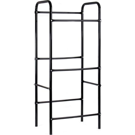 Wiltec Scaffale in acciaio a ripiani per 3 casse di bevande, porta casse d'acqua 50x33x116cm Max 20 kg/piano