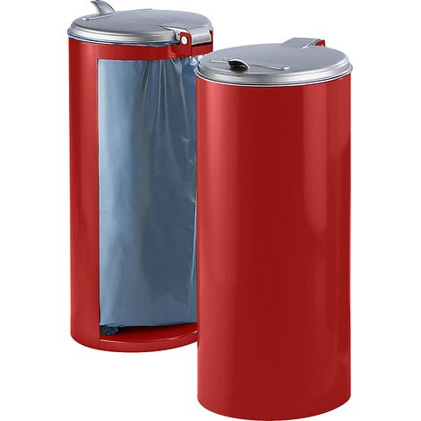 VAR, Collecteur de déchets en tôle d'acier, capacité 120 l, (1/3)
