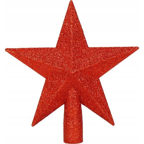 STELLA PUNTA PER ALBERO DI NATALE STELLINA INDESTRUTTIBILE DECORAZIONE NATALIZIA 15 cm