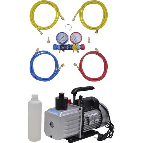 Vakuumpumpe 100 L/min 4-Wege-Verteiler-Manometer Klimaanlagen