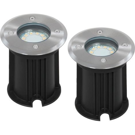 2er-Set LED Bodeneinbaustrahler, rund, belastbar bis zu 800 kg (1/3)